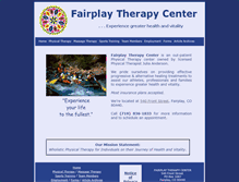 Tablet Screenshot of fairplaytherapycenter.com